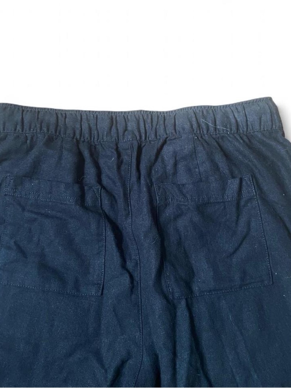 Gap Black Wide Leg Linen Pants with Pockets and Elastic Waistband - Picture 6 of 6